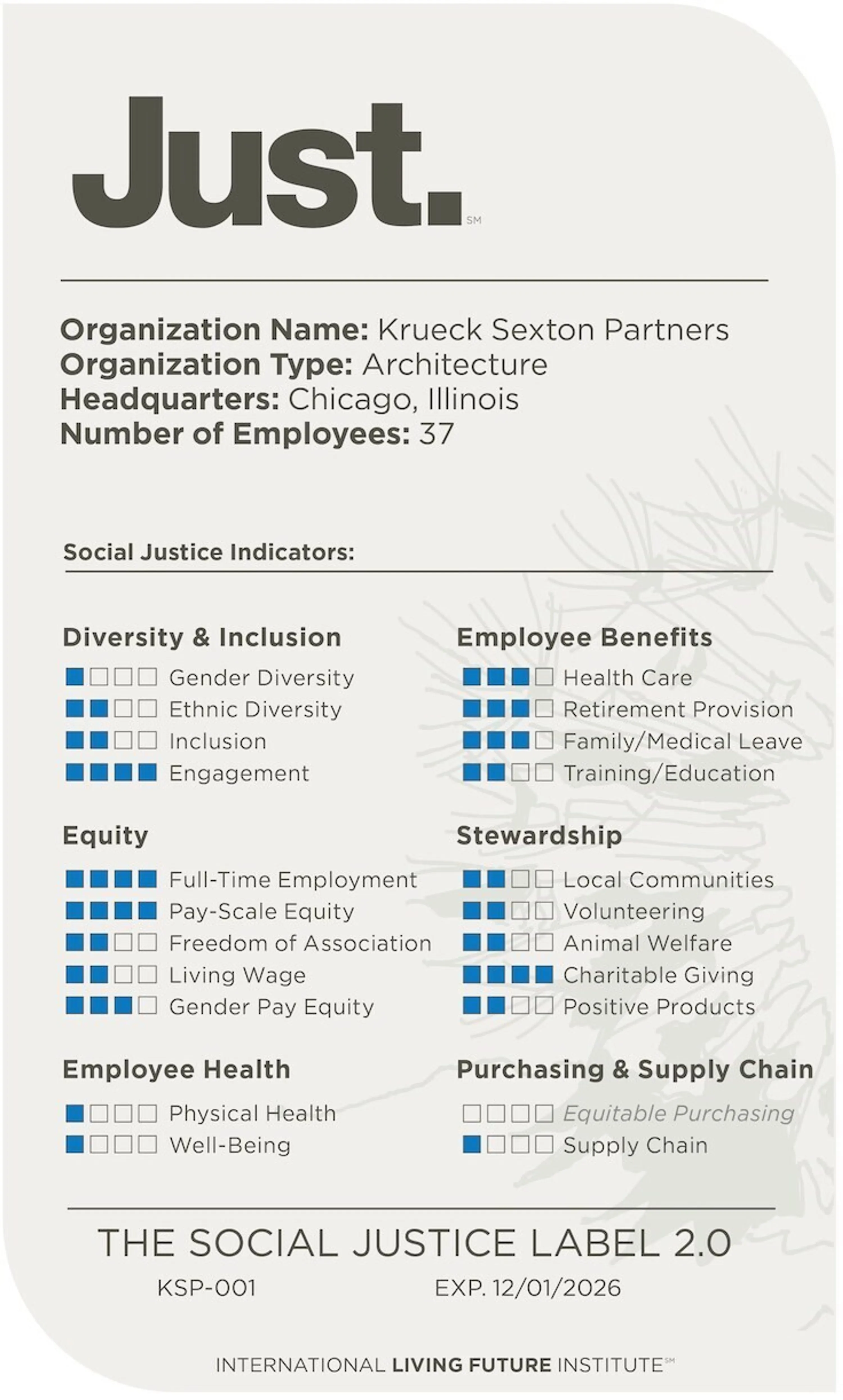 Krueck Sexton Partners Just 20 Label